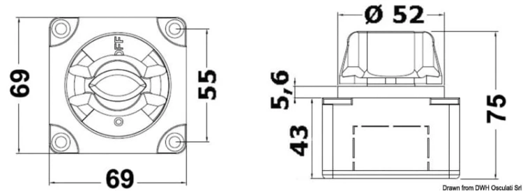 Przełącznik akumulatora 12/24V 1/2/1 + 2/OFF