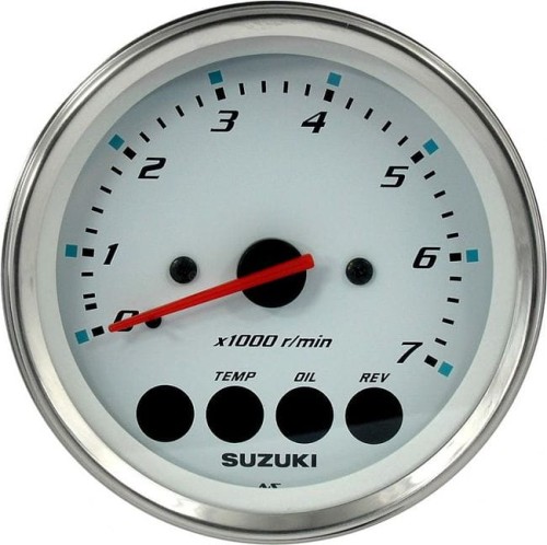 Suzuki obrotomierz biały do silników zaburtowych 0-7000 RPM