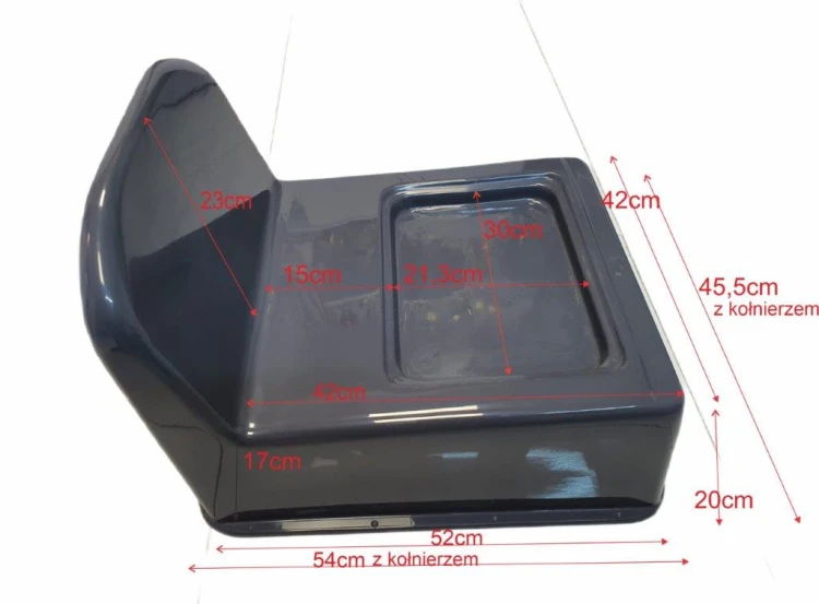 Podstawa fotela typu Bass ze schowkiem z laminatu