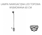 LAMPA NAWIGACYJNA LED TOPOWA WYJMOWANA 60 CM