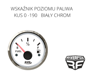 WSKAŹNIK POZIOMU PALIWA KUS 0 -190 BIAŁY CHROM 