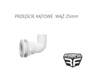 PRZEJŚCIE KĄTOWE NA WĄŻ 25mm