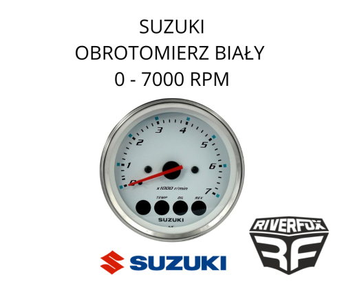 Suzuki obrotomierz biały do silników zaburtowych 0-7000 RPM