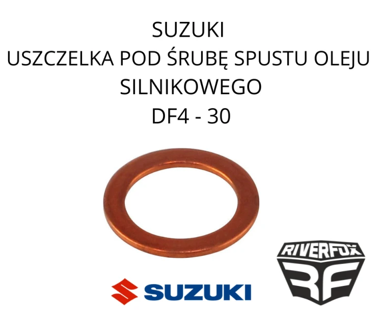 Suzuki uszczelka pod śrubę spustu oleju silnikowego DF4-30