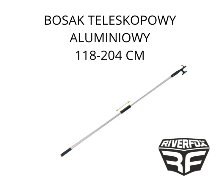 BOSAK TELESKOPOWY ALUMINIOWY 118-204 CM