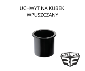 UCHWYT NA KUBEK WPUSZCZANY CZARNY