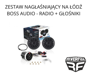 ZESTAW BOSS AUDIO - RADIO + GŁOŚNIKI CZARNE