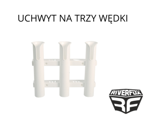 UCHWYT NA 3 WĘDKI DO ŁODZI WĘDKARSKIEJ