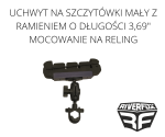UCHWYT NA SZCZYTÓWKI MAŁY Z RAMIENIEM O DŁUGOŚCI 3,69" MOCOWANIE NA RELING