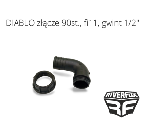 DIABLO złącze  90st., fi11, gwint 1/2"