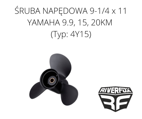 Śruba napędowa 9-1/4 x 11 Yamaha 9.9, 15, 20KM (Typ: 4Y15)