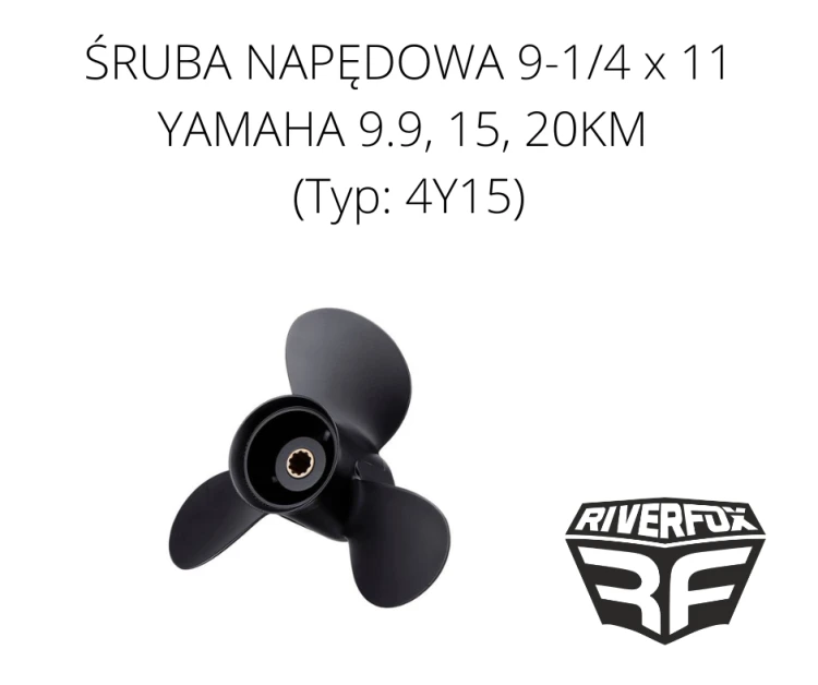 Śruba napędowa 9-1/4 x 11 Yamaha 9.9, 15, 20KM (Typ: 4Y15)
