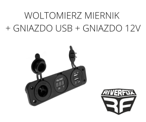 WOLTOMIERZ MIERNIK + GNIAZDO USB + GNIAZDO 12V