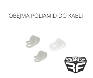 OBEJMA POLIAMID DO KABLI BIAŁA/CZARNA