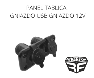 PANEL GNIAZDO USB +GNIAZDO 12V