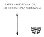 LAMPA NAWIGACYJNA 105cm LED TOPOWA BIAŁA WYJMOWANA 
