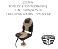 Zestaw fotel do łodzi wędkarskiej Centurion Premium + noga pokładowa Thread-Lock 14"