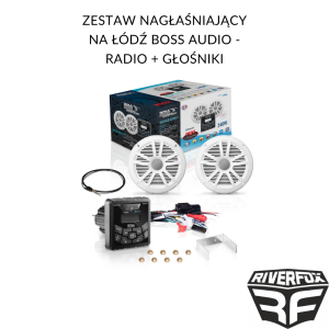 ZESTAW BOSS AUDIO - RADIO + GŁOŚNIKI BIAŁE