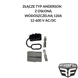 ZŁĄCZE TYP ANDERSON Z OSŁONĄ WODOSZCZELNĄ 120A, 12-600 V AC/DC