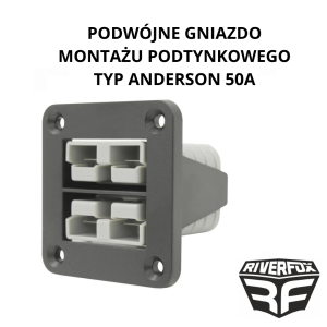 PODWÓJNE GNIAZDO MONTAŻU PODTYNKOWEGO TYP ANDERSON 50A 