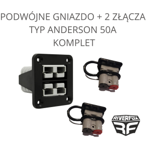 PODWÓJNE GNIAZDO MONTAŻU PODTYNKOWEGO + 2 ZŁĄCZA TYP ANDERSON 50A