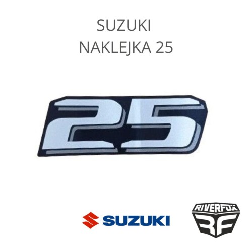 Suzuki naklejka 25 oryginalna nalepka na silnik