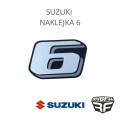 Suzuki naklejka 6 oryginalna nalepka na silnik