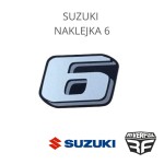 SUZUKI NAKLEJKA 6 ORYGINALNA NALEPKA NA SILNIK