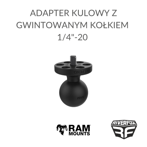 RAM MOUNTS adapter kulowy z gwintowanym kołkiem 14-20