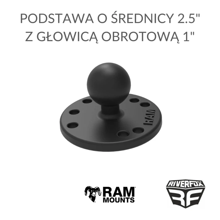 RAM MOUNTS podstawa o średnicy 2.5 z głowicą obrotową 1.png