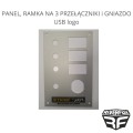 PANEL, RAMKA NA 3 PRZEŁĄCZNIKI i GNIAZDO USB logo