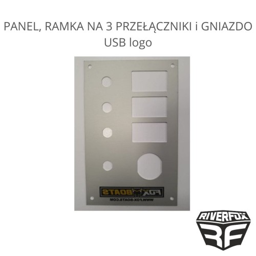 PANEL, RAMKA NA 3 PRZEŁĄCZNIKI i GNIAZDO USB logo