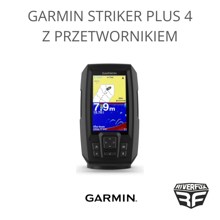 RIVERFOX Echosonda GARMIN STRIKER PLUS 4 z przetwornikiem