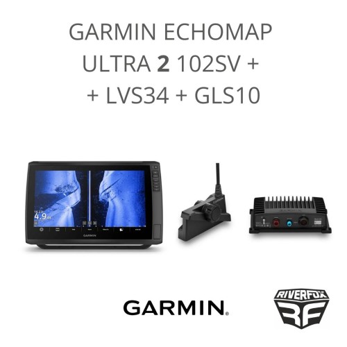 Garmin echomap Ultra 2 102sv + LiveScope Plus z modułem GLS 10 i przetwornikiem LVS34
