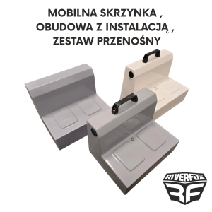 MOBILNA SKRZYNKA , OBUDOWA Z INSTALACJĄ,  ZESTAW PRZENOŚNY