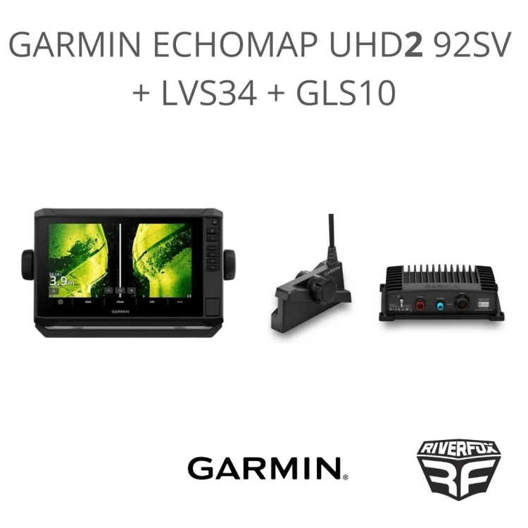 Garmin echomap UHD2 92sv + LiveScope Plus z modułem GLS 10 i przetwornikiem LVS34
