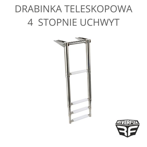 Drabinka teleskopowa 4 stopnie uchwyt
